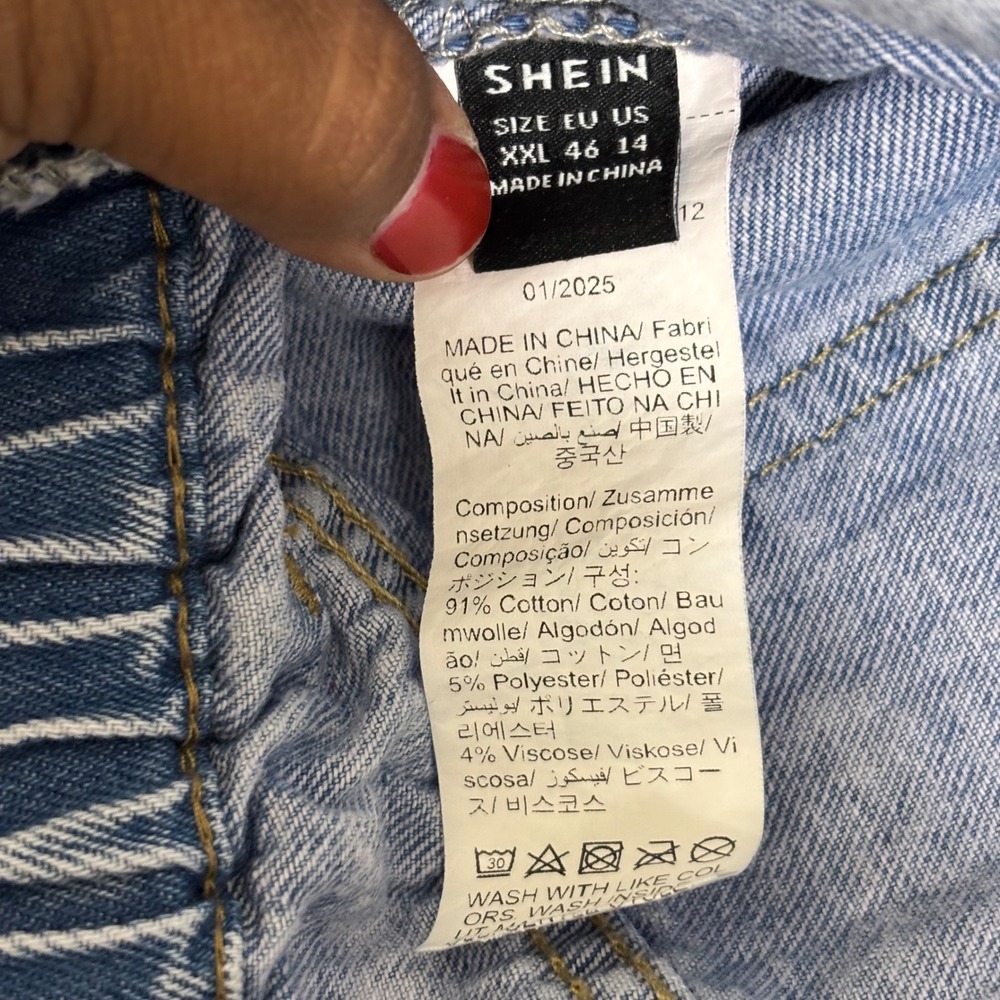 Wide Leg Comfortable Jeans Elastic Waist High Rise Acid Wash Blue Size 14 - Picture 2 of 12